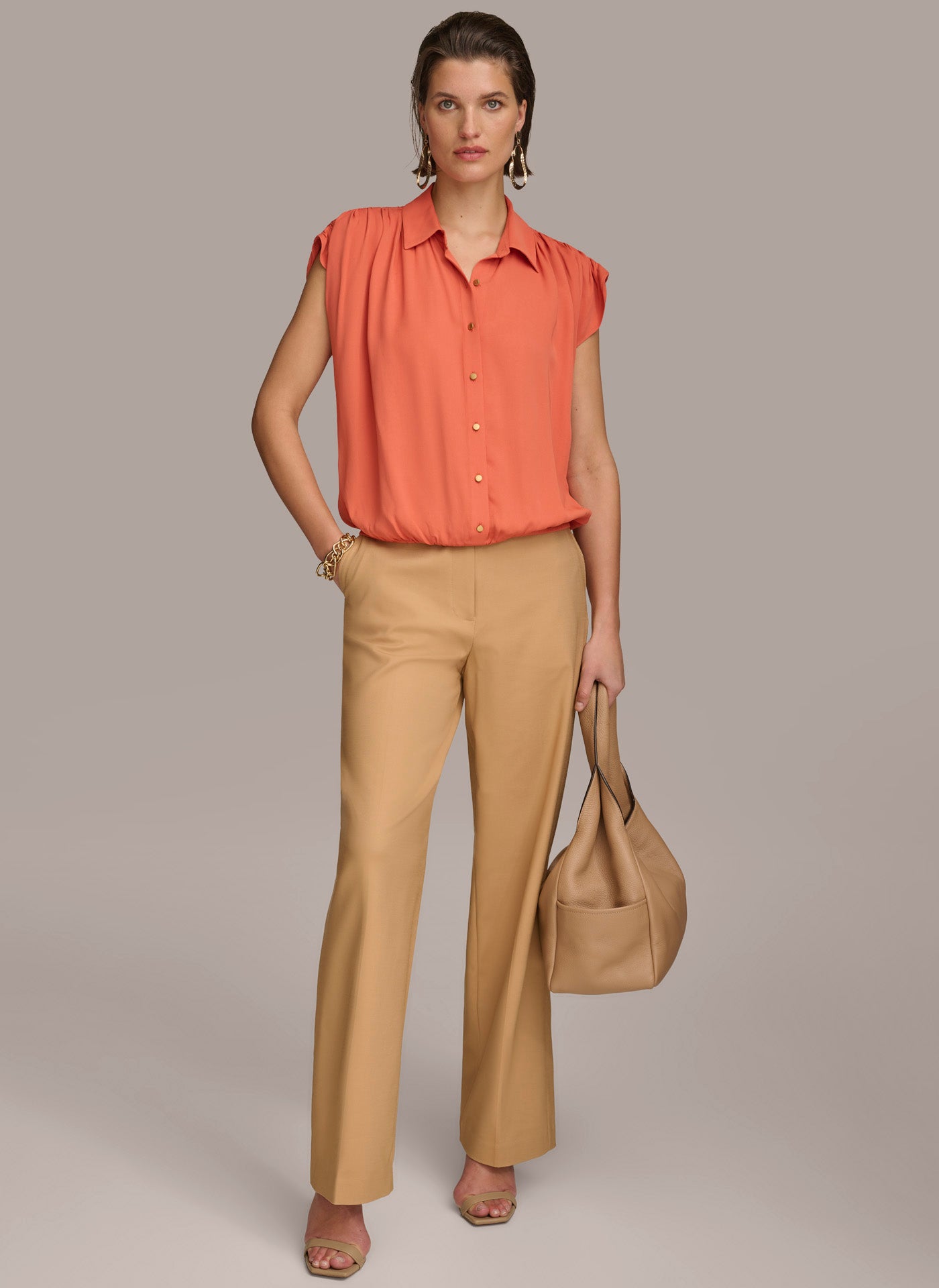 (image for) EXCELLENT QUALITY ELASTIC HEM BLOUSE